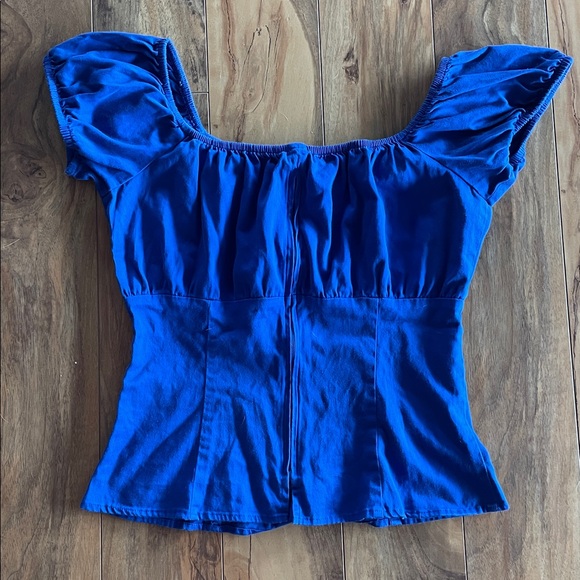 Pinup Couture Peasant Blouse Size M - Picture 5 of 5